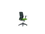 Linea Fabric Bureaustoel Linea Tekna 01 zwart/groen met 2D armleuning