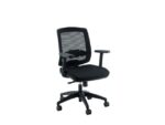 Linea Fabric Bureaustoel Linea New Malice 01 zwart/zwart met 1D          armleuning