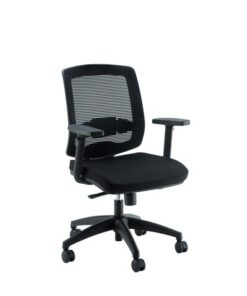 Linea Fabric Bureaustoel Linea New Malice 01 zwart/zwart met 1D          armleuning