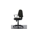 Linea Fabric Bureaustoel Linea Tiger 01 zwart/zwart met armleuning