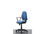 Linea Fabric Bureaustoel Linea Tiger 01 blauw/blauw met armleuning