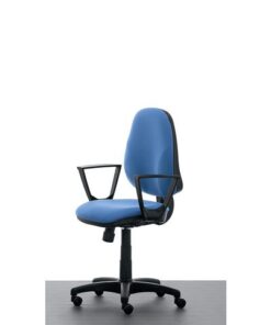 Linea Fabric Bureaustoel Linea Tiger 01 blauw/blauw met armleuning