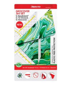 Geocoverset Aristo 3in1 Deep blue, 1 geocover, 1            geodriehoek, 1 tekendriehoek