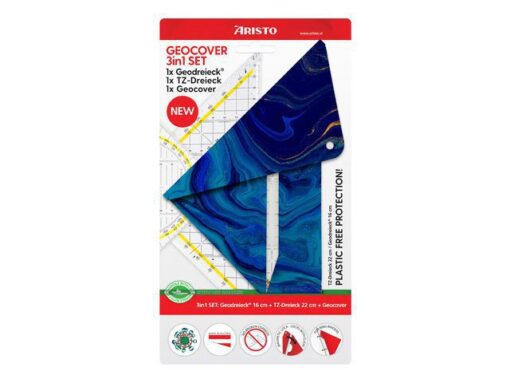 Geocoverset Aristo 3in1 Mystic green, 1 geocover, 1         geodriehoek, 1 tekendriehoek