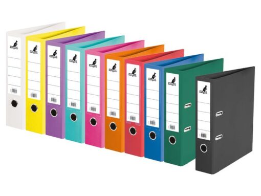 Kangaro KTC Ordner Kangaro 75mm 2 rings 10 stuks assorti kleuren PP/Papier.