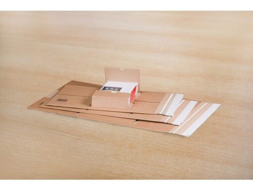 Wikkelverpakking Raadhuis A2 620x420x54mm krimp a 5 stuks   binnenmaat bruin