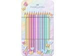 Faber Castell Kleurpotloden Faber-Castell Sparkle pastel 12 stuks in blik etui