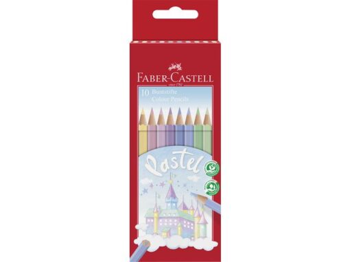 Faber Castell Kleurpotloden Faber-Castell pastel zeskantig karton etui á  10 stuks