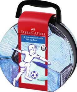 Faber Castell Viltstift Faber-Castell Connector koffer "voetbal" 33 stuks