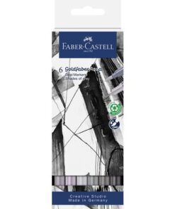 Faber Castell Duo aquarelmarker Faber-Castell Goldfaber etui 6 stuks Shades of grey