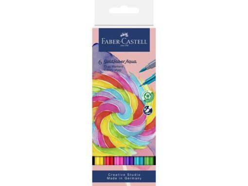 Faber Castell Duo aquarelmarker Faber-Castell Goldfaber etui 6 stuks      Candy shop