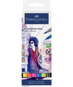 Faber Castell Duo aquarelmarker Faber-Castell Goldfaber etui 6 stuks