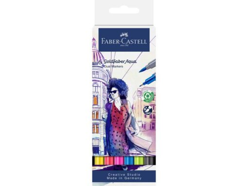 Faber Castell Duo aquarelmarker Faber-Castell Goldfaber etui 6 stuks