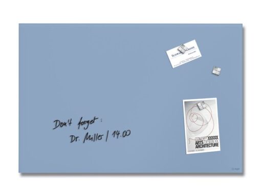 Glas-magneetbord Sigel Artverum mat pastelblauw.            600x400x15mm