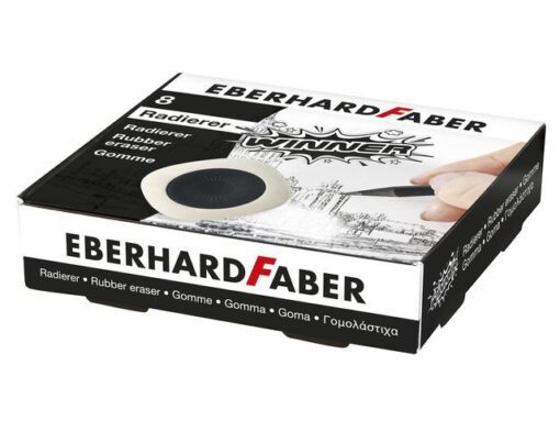 Gum Eberhard Faber Winner zwart/wit doos á 8 stuks