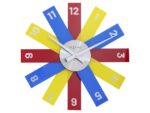 Design wandklok - 40cm- Stille klok - Multicolor - Acryl -  NeXtime "Plexi"