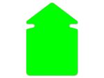 Kangaro KTC Aktie/reclamesymbolen Kangaro 12cm pijl neongroen krimp à   20 vel dubbelzijdig