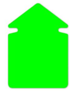 Kangaro KTC Aktie/reclamesymbolen Kangaro 12cm pijl neongroen krimp à   20 vel dubbelzijdig