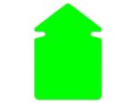 Kangaro KTC Aktie/reclamesymbolen Kangaro 24cm pijl neongroen krimp à   20 vel dubbelzijdig