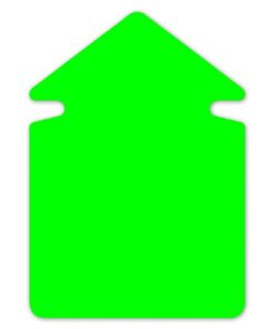 Kangaro KTC Aktie/reclamesymbolen Kangaro 24cm pijl neongroen krimp à   20 vel dubbelzijdig