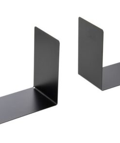 Boekensteun Westcott zwart metaal 2 stuks 90x140x140mm
