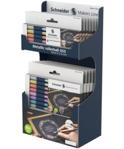 Metallic rollerball Schneider Paint-it 050 0.4mm 14 stuks   display karton met etuis