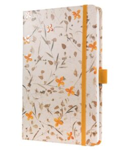 Sigel Notitieboek Jolie A5 Bloom Yellow HC, 174pag gelinieerd.