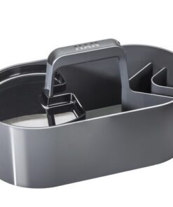 Toolbox Loft Han mobiele organiser graniet grijs 4 vakken   met uitneembaar plateau grijs