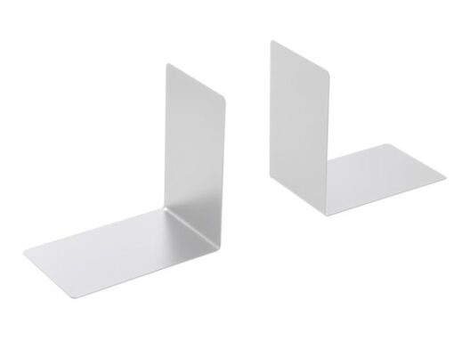 Boekensteun Westcott grijs metaal 2 stuks 90x140x140mm