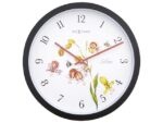 Buitenklok Nextime dia 30.5cm Silene cijfers, zwarte rand   witte wijzerplaat plastic