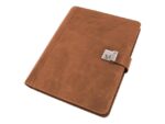 Schrijf/documentenmap Alassio A4. 4 ringsmechaniek Leer     cognac. Met slot