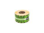 Gevaaretiket Raadhuis 46x125mm rol 250 stuks Heavy caution  EN/NL groen