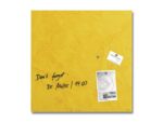 Glas-magneetbord Sigel Artverum Yellow Structure mat        480x480x15mm
