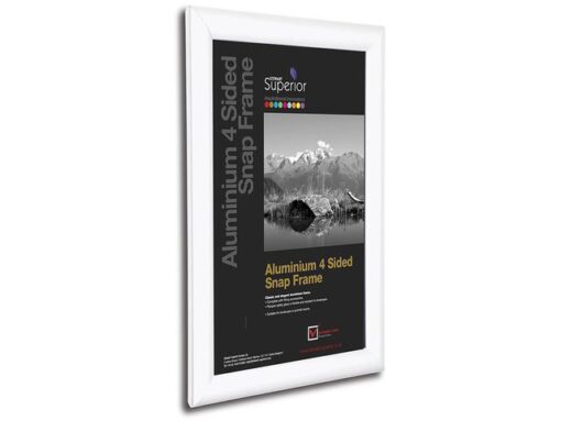 Kliklijst Seco A1 wit 25mm Aluminium frame, anti-glans PVC  voorkant