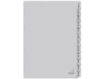 Kangaro KTC Tabblad ECO Kangaro A4 letters 180 grams grijs karton       4-gaats 12-delig jan -dec