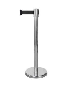 Afzetpaal Seco chrome met koord. Set van 2
