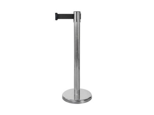 Afzetpaal Seco chrome met koord. Set van 2