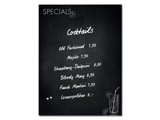 Glas-magneetbord Sigel Artverum Happy Hour mat 900x1200mm