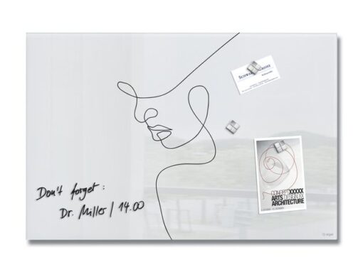 Glas-magneetboard Sigel Artverum Line Art. 600x400x15mm
