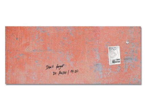 Glas-magneetboard Sigel Artverum Red Wall mat. 1300x550x18mm