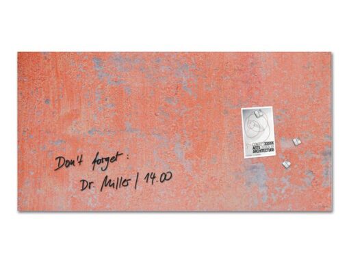 Glas-magneetbord Sigel Artverum Red Wall mat. 910x460x15 mm.