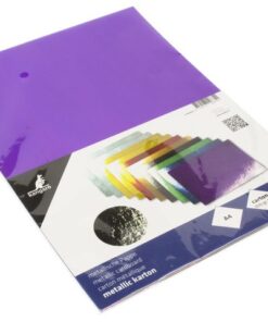 Metallic karton Kangaro pak 10 vel A4 assorti kleuren 300 grams