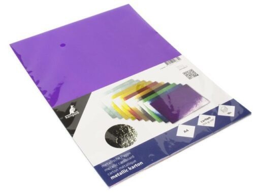 Metallic karton Kangaro pak 10 vel A4 assorti kleuren 300 grams