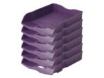 Brievenbak HAN Re-LOOP A4/C4 lila doos 6 stuks Stapel- en   nestbaar