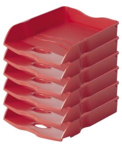 Brievenbak HAN Re-LOOP A4/C4 rood doos 6 stuks Stapel- en   nestbaar