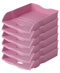 Brievenbak HAN Re-LOOP A4/C4 roze doos 6 stuks Stapel- en   nestbaar