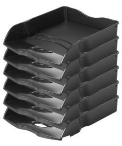Brievenbak HAN Re-LOOP A4/C4 zwart doos 6 stuks Stapel- en  nestbaar