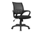 Linea Fabric Bureaustoel Linea Felluca zwart/zwart met armleuning