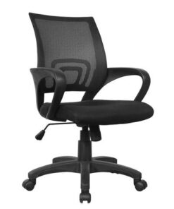 Linea Fabric Bureaustoel Linea Felluca zwart/zwart met armleuning