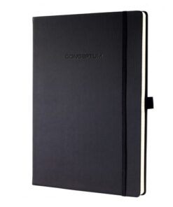 Sigel Notitieboek Conceptum Pure A4 zwart hardcover.genummerde    pagina's, inhoudsopgave, sluiting d.m.v. elastiek, lus